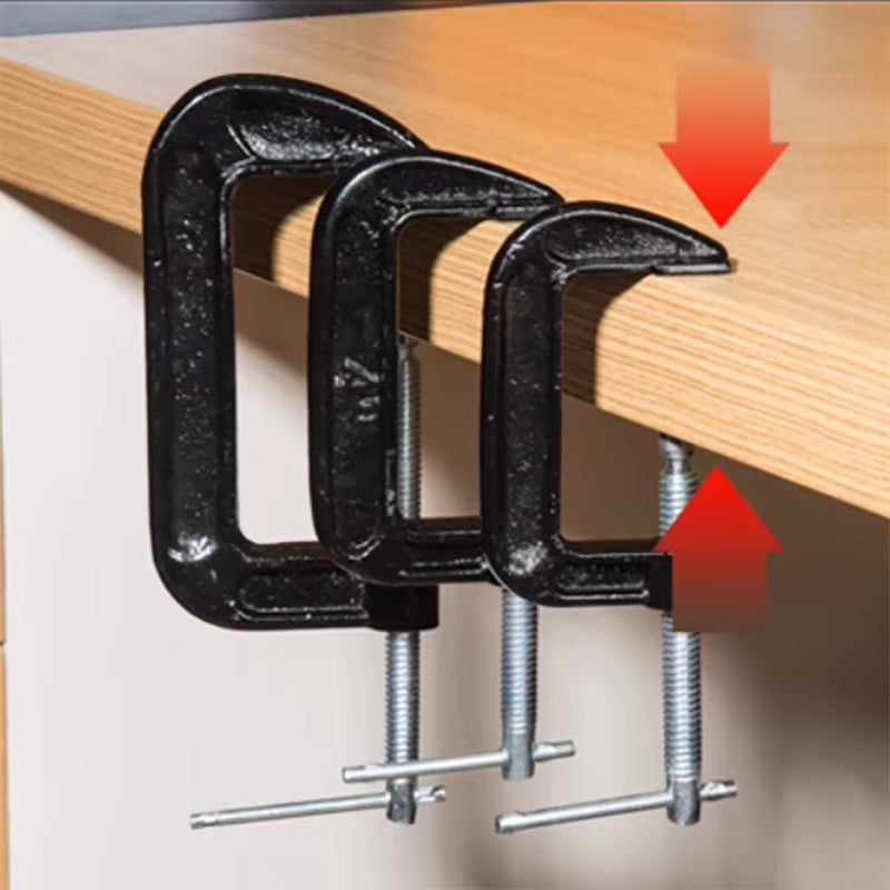 Adjust Heavy Duty C Clamp 1/2/3/4/5/6/8/10 Inch C/W Soft Jaw Pad 90-265Mm G Clamp for Woodwork Metal Clamping Струбцина