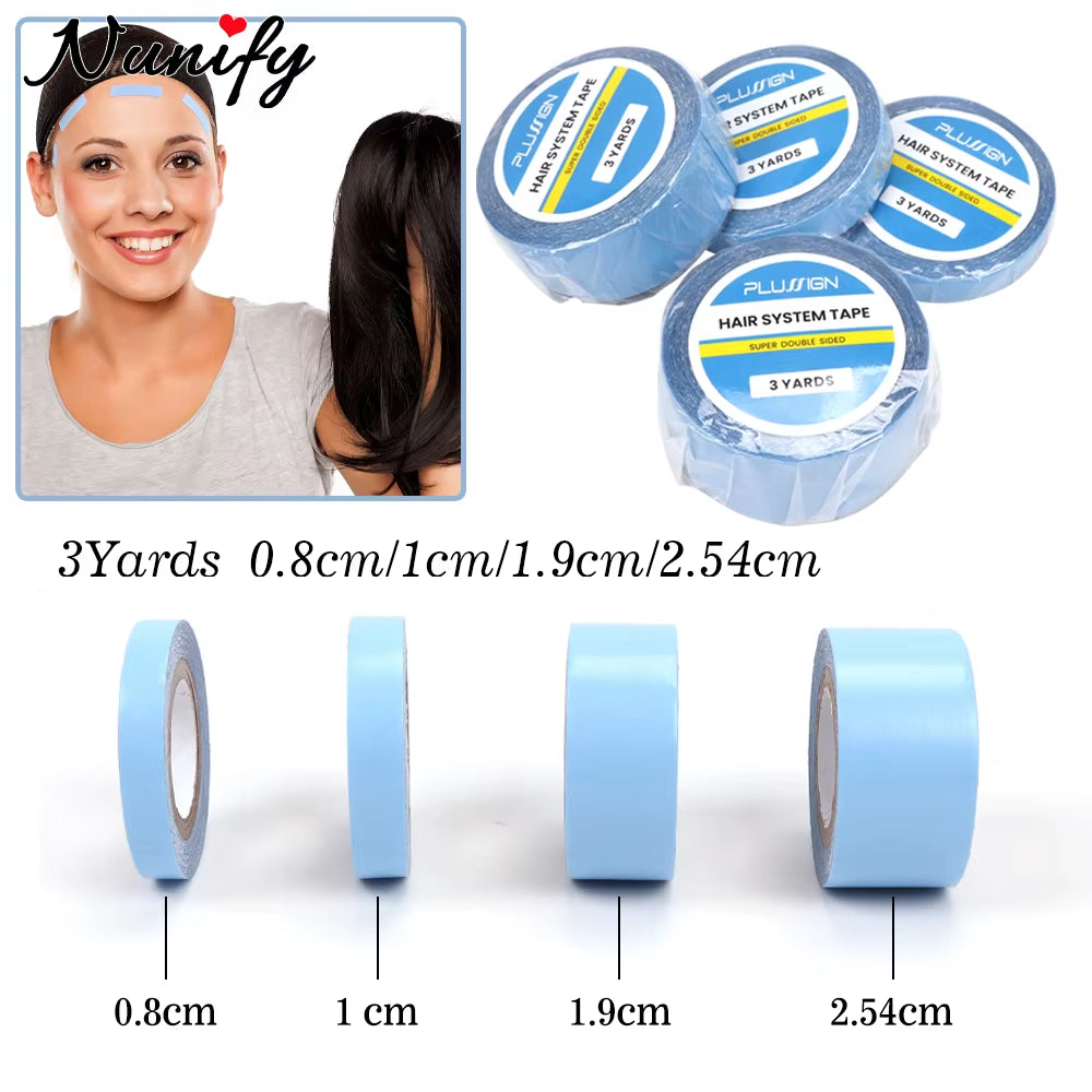 Hair System Tape Double Side Walker Tape Ultra Hold Hair Extension Tapes for Lace Closure 0.8Cm 3Yards/Roll Lace Front Wig Glue