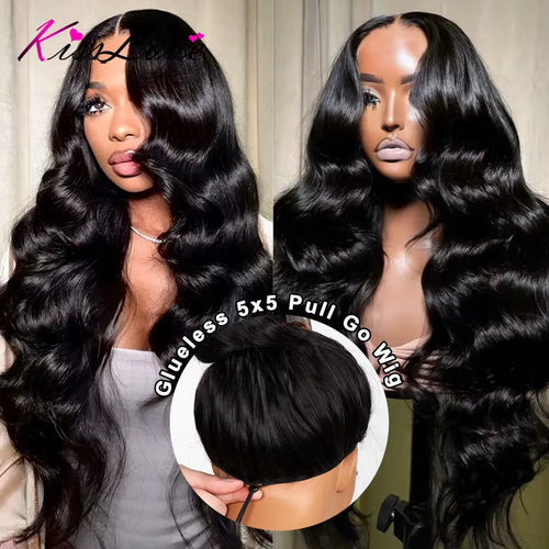 Body Wave Invisi Strap 360 Full Lace Wig Human Hair 5X5 Glueless Pull Go Wigs with Elastic Drawstring 13X6 HD Lace Frontal Wig