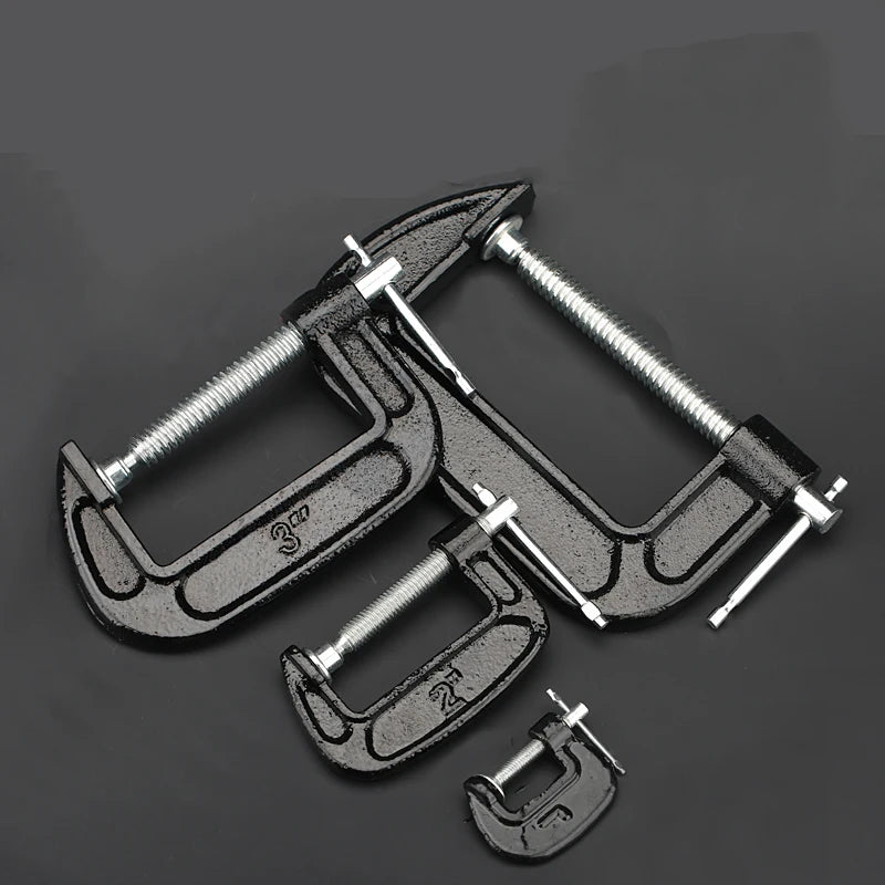 Adjust Heavy Duty C Clamp 1/2/3/4/5/6/8/10 Inch C/W Soft Jaw Pad 90-265Mm G Clamp for Woodwork Metal Clamping Струбцина