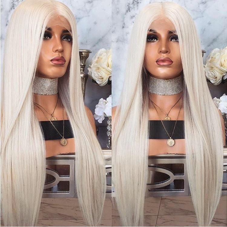 Platinum Blonde Highlight Wig-1