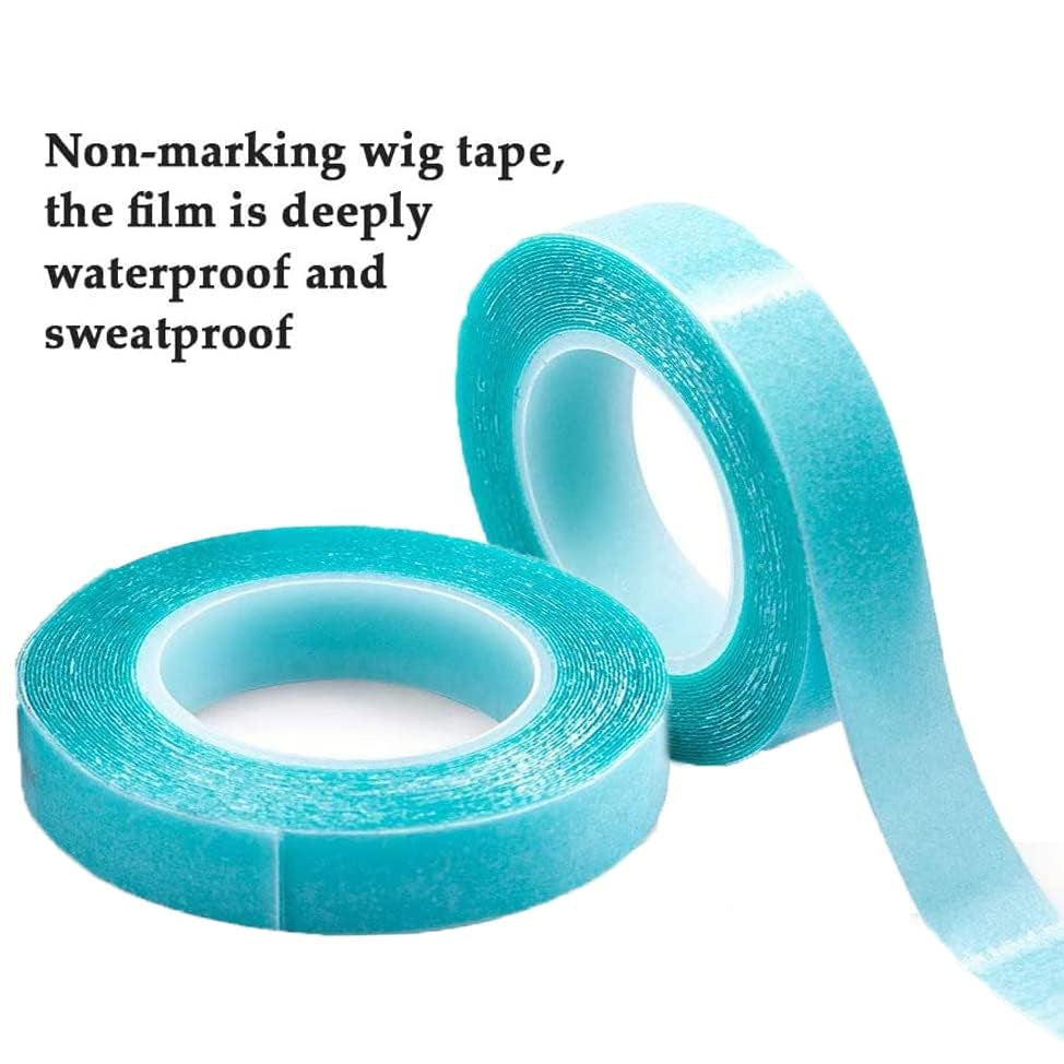 Premium Double-Sided Hair Extension Tape Tabs - 2 Rolls of 6 Meters for Secure Weft Replacement, Waterproof Adhesive for Wigs and Toupees