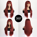 26Inch Colour Wig Long Straight Synthetic Wig for Women Fashion Wig for for Daily Halloween Costume Party Cosplay ﻿